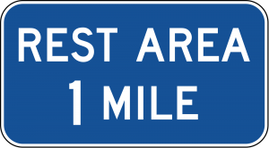 D5-1 Advanced Rest Area Distance Guide Sign
