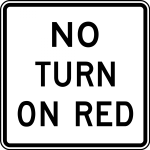 R10-11b No Turn On Red Regulatory Sign