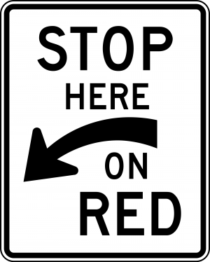 R10-6a Stop Here On Red Relevent Regulatory Sign