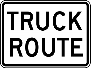 R14-1 Truck Route Regulatory Sign