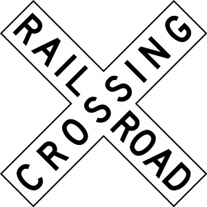 R15-1 Grade Crossing Regulatory Sign