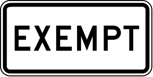 R15-3 W10 1a Exempt Highway Regulatory Sign