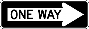 R6-1R One Way Regulatory Sign