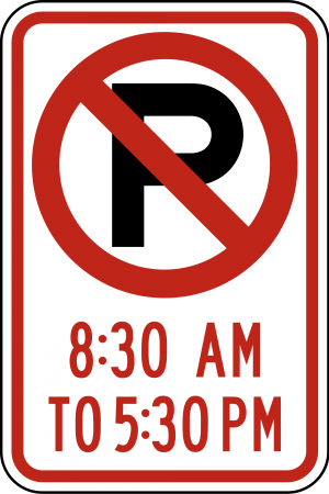 R7-2a No Parking Regulatory Sign