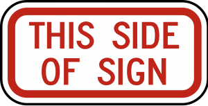 R7-202 This Side Of Sign Regulatory Sign