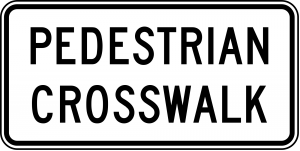 R9-8 Pedestrian Crosswalk Regulatory Sign