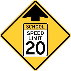 S4-5 Reduced Speed School Zone Ahead Sign