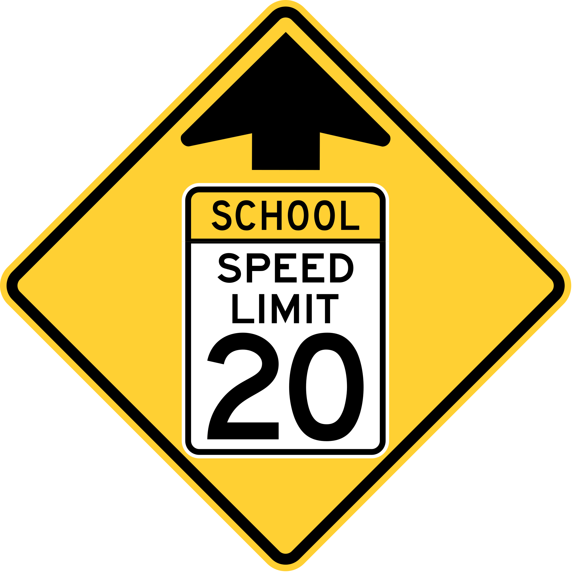 S4-5 Reduced Speed School Zone Ahead Sign