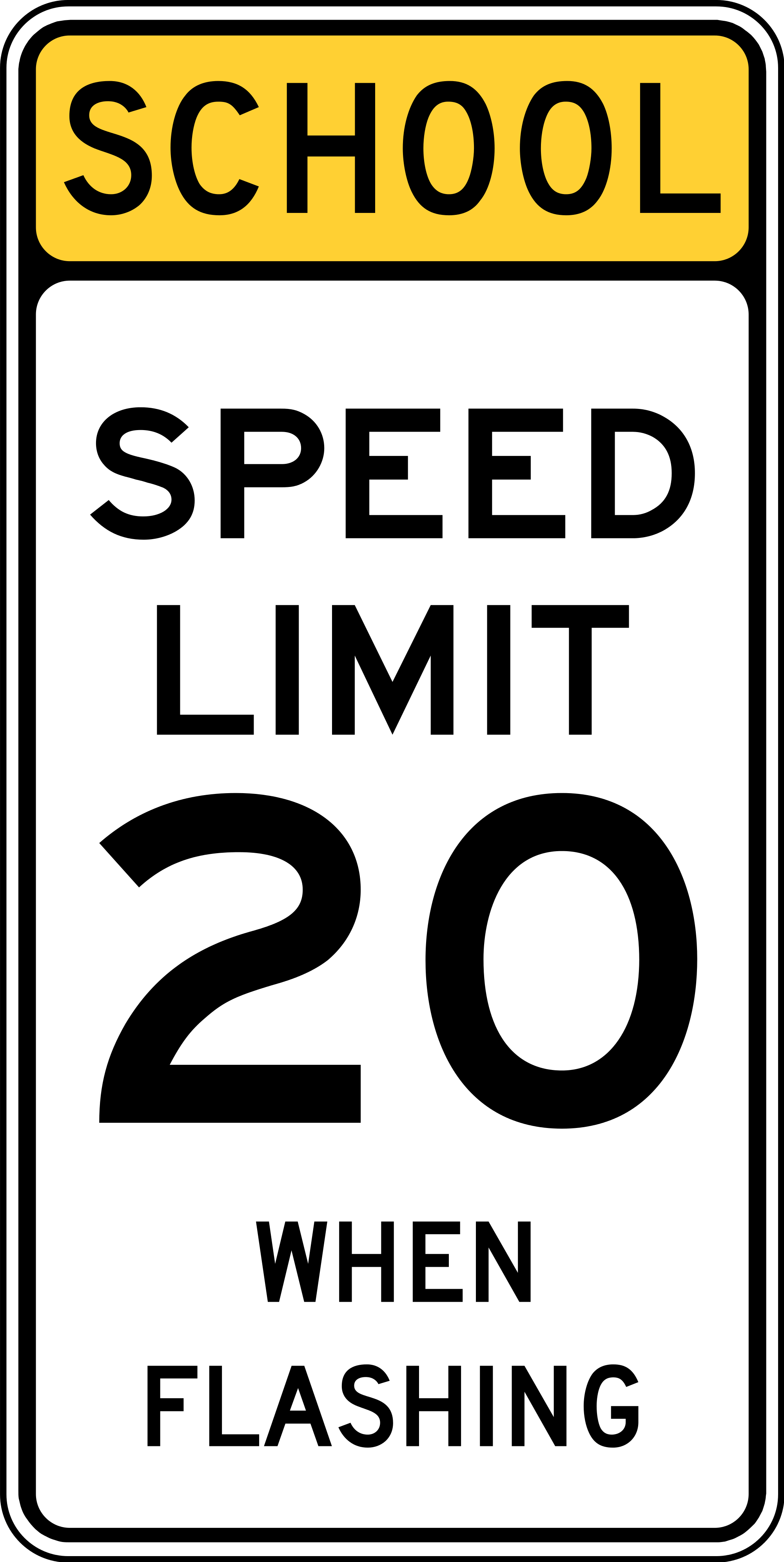 S4-5a Reduced Speed 20 MPH School Zone Ahead Sign