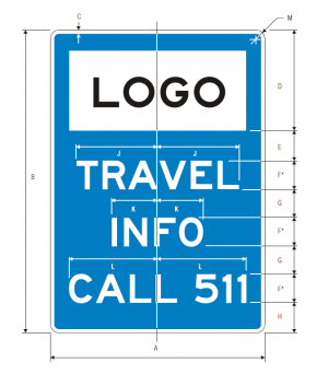 D12-5 Travel Info Call 511 Guide Sign Spec