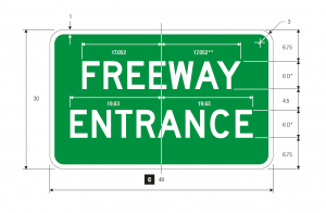 D13-3 Freeway Entrance Guide Sign Spec