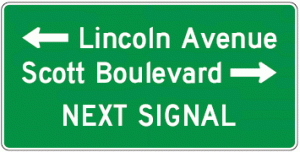 D3-2 Advance Street Name Guide Sign