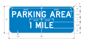 D5-3 Advance Parking Area Distance Guide Sign Spec