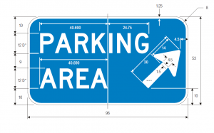 D5-4 Parking Area Exit Direction Guide Sign Spec