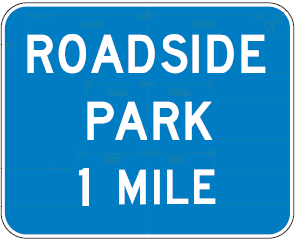 D5-5d Roadside Park Distance Guide Sign