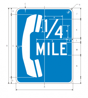 D9-1b Telephone Guide Sign Spec