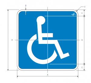 D9-6 Handicapped Accessible Guide Sign Spec