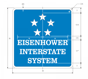 M1-10a Eisenhower Interstate System Guide Sign Spec