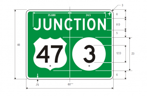 M2-2 Combination Junction Guide Sign Spec