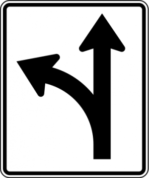 R3-6L Optional Movement Lane Control Regulatory Sign