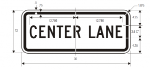 R3-5f Lane Control Plaque Regulatory Sign Spec