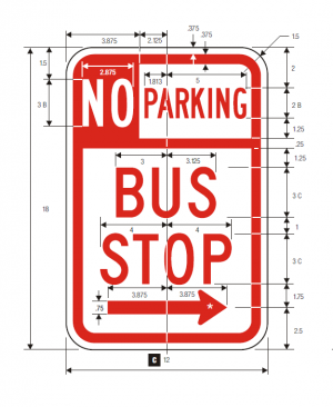 R7-107 No Parking Regulatory Sign Spec