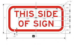 R7-202 This Side Of Sign Regulatory Sign Spec