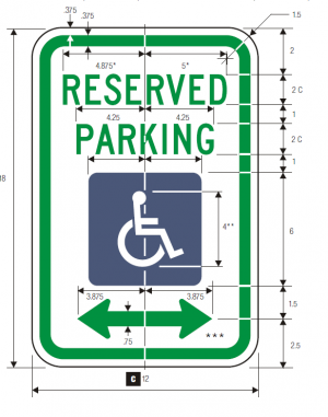 R7-8 No Parking Regulatory Sign Spec