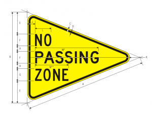 W14-3 NO PASSING ZONE