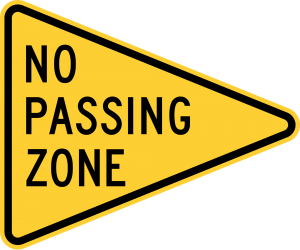 W14-3 NO PASSING ZONE