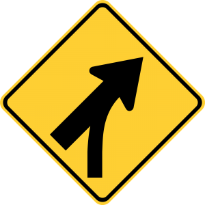 W4-5 Entering Roadway Merge Warning Sign