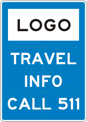 D12-5 Travel Info Call 511 Guide Sign