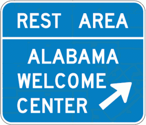 D5-10 Combination Rest Area State Welcome Center Exit Direction Guide Sign
