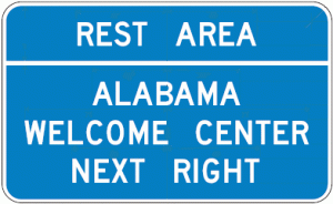 D5-11 Combination Rest Area State Welcome Center Next Right Guide Sign