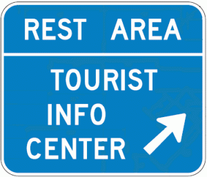 D5-8 Combination Rest Area Tourist Info Center Exit Direction Guide Sign