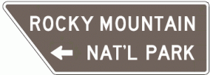 D7-2 National Park Arrow Guide Sign