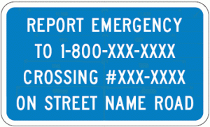 I-13a Emergency Notification Guide Sign