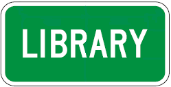I-8p Library Guide Sign