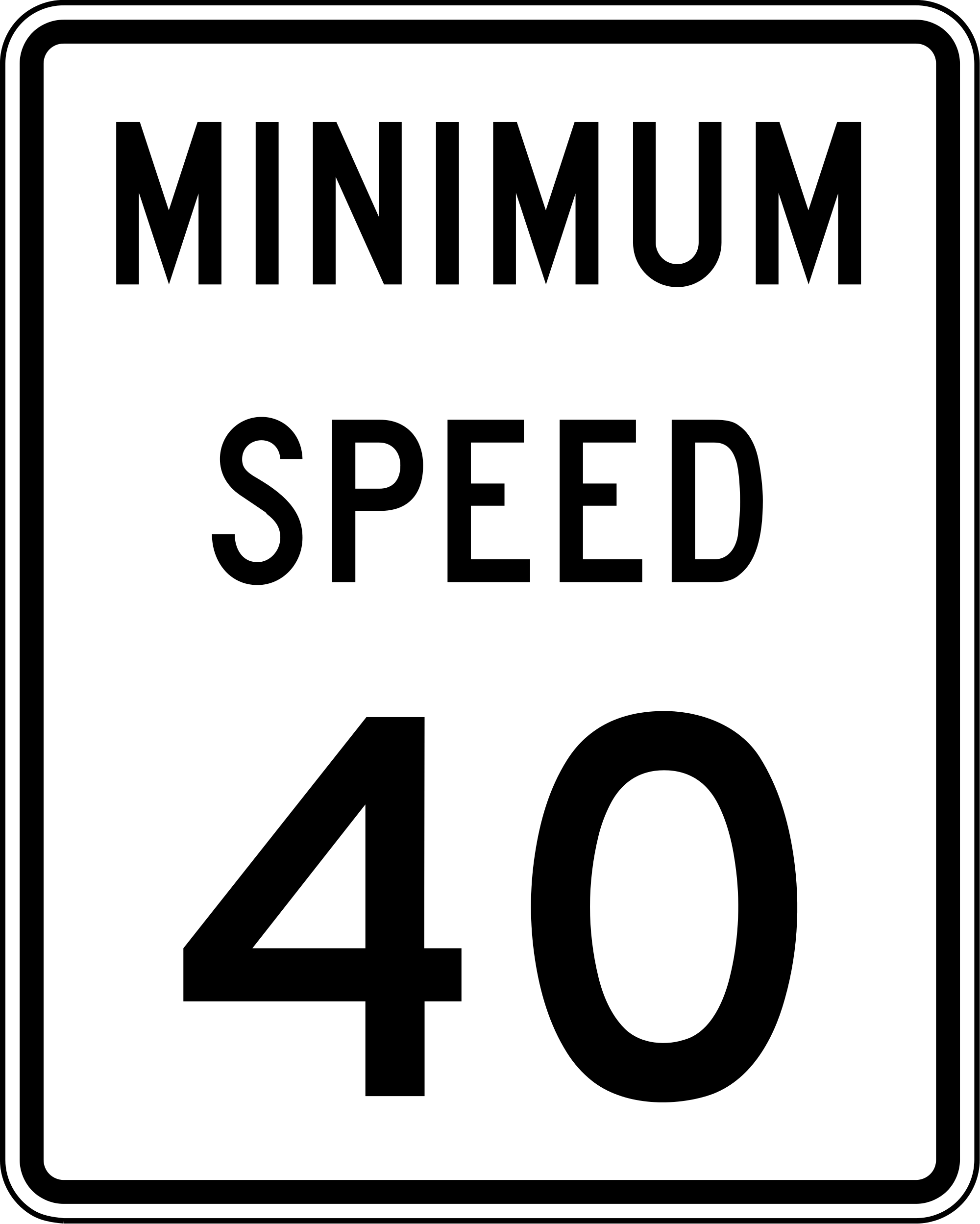 R2-4 Minimum Speed Limit English Regulatory Sign
