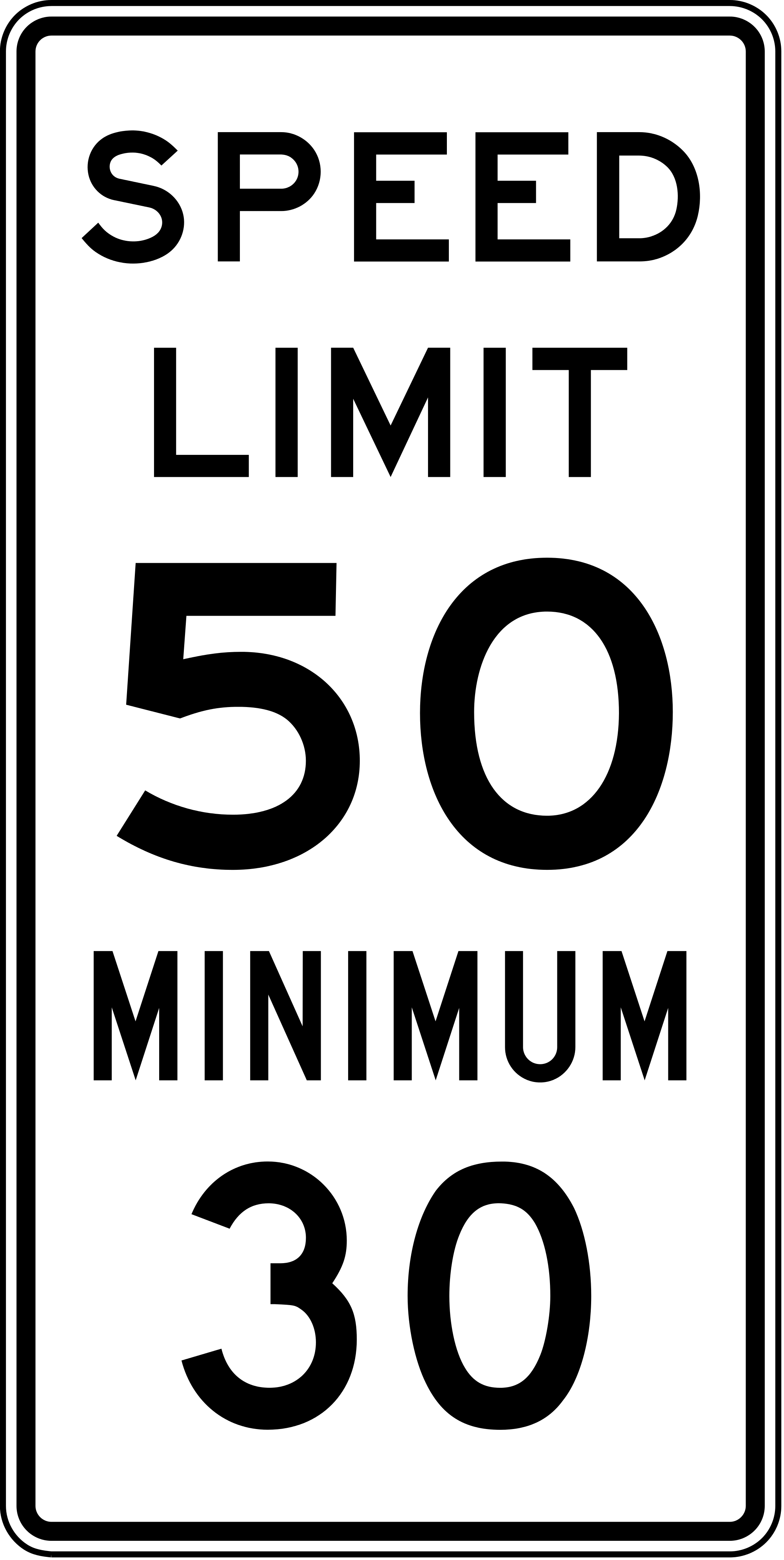 R2-4a Combined Speed Limit English Regulatory Sign