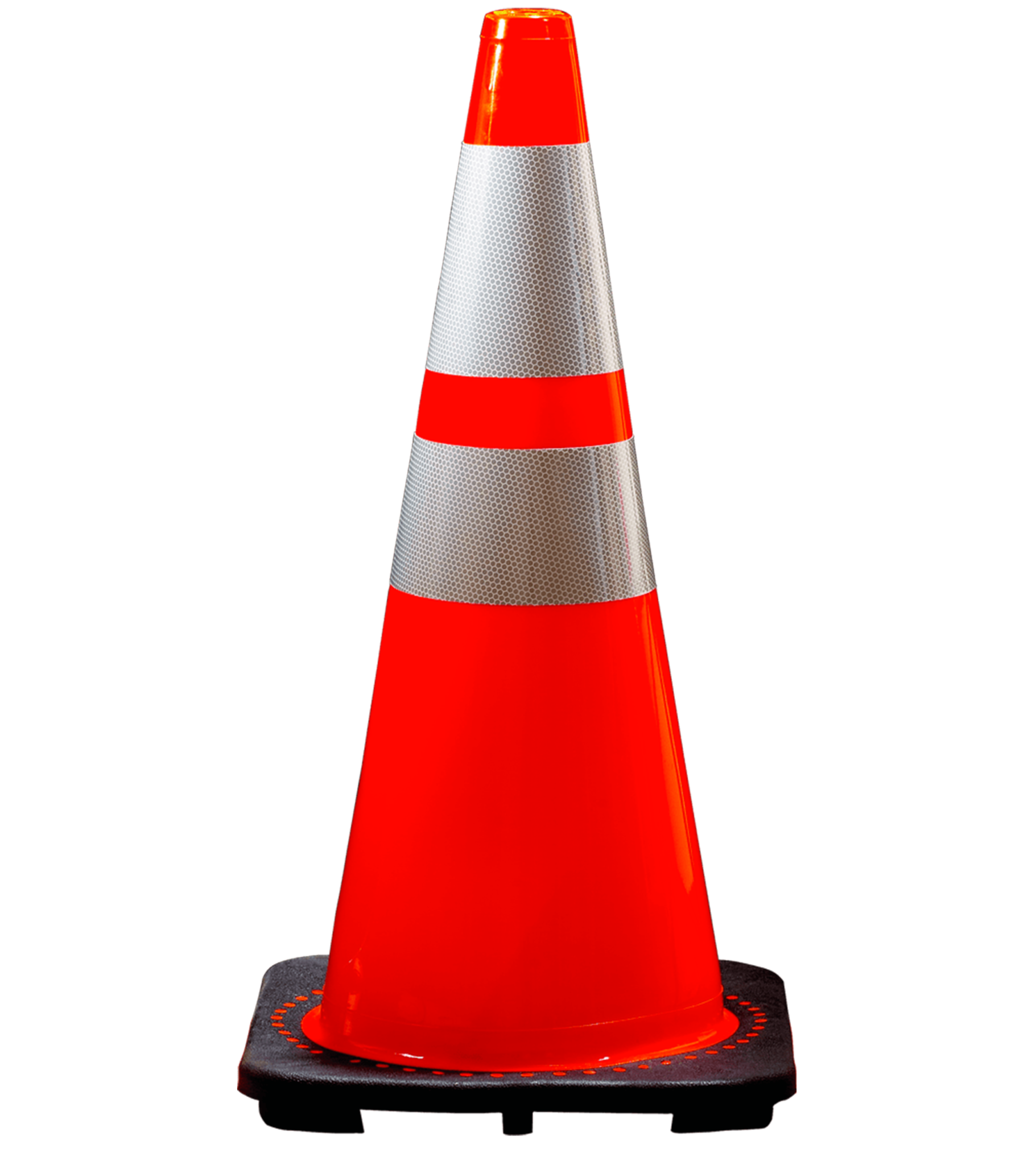 18" Lime Green Traffic Cones w/ 1 Collar Signs & Safety Devices
