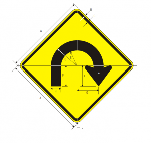 W1-11 Hairpin Curve Warning Sign Spec