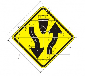 W6-1 Divided Highway Warning Sign Spec